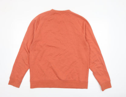 Mens UK Size M Marks and Spencer Orange Pullover Sweatshirt