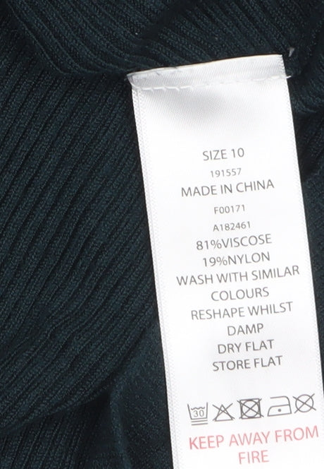 Womens UK Size 10 Editor's Cut Green Pullover Jumper