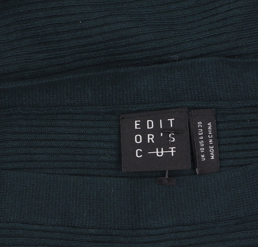 Womens UK Size 10 Editor's Cut Green Pullover Jumper