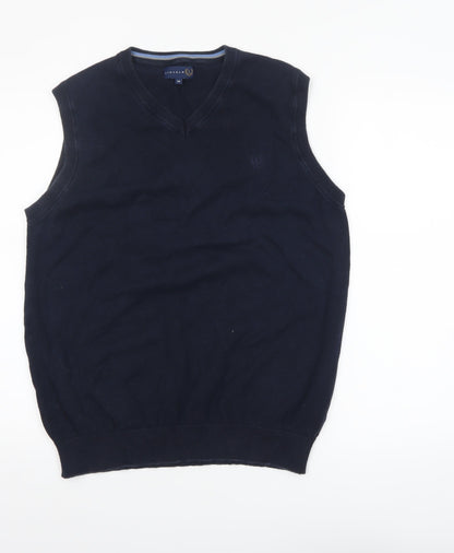 Mens UK Size M Lincoln Blue Vest Jumper