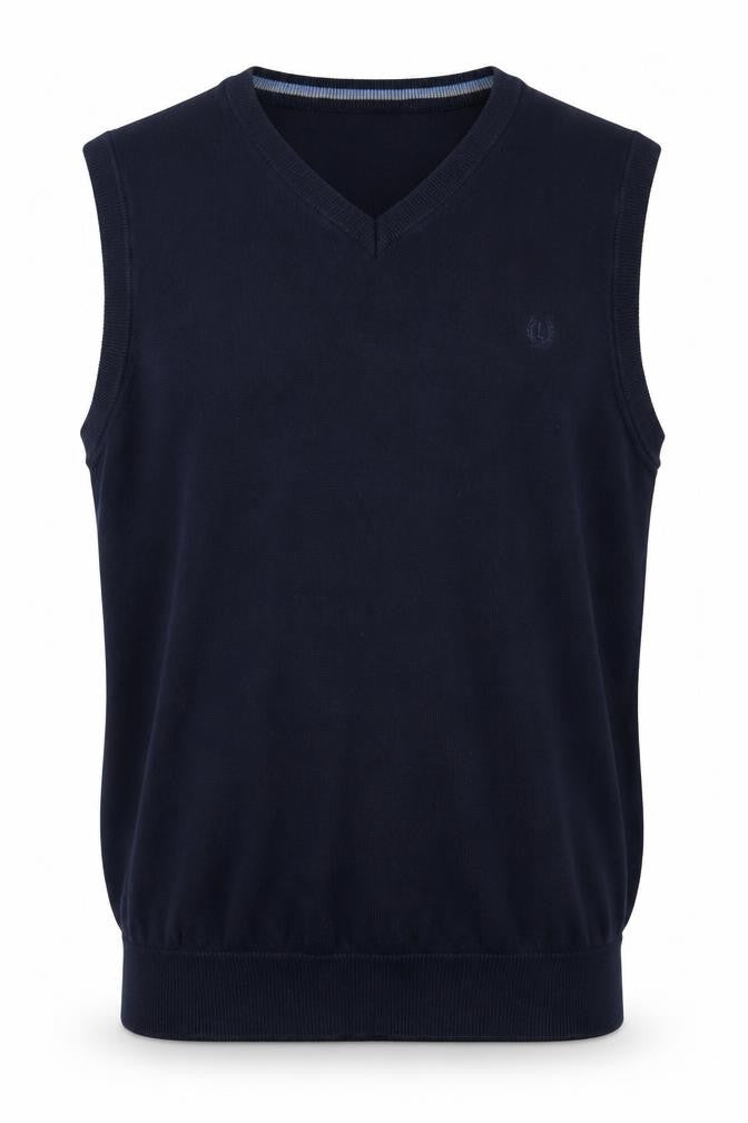 Mens UK Size M Lincoln Blue Vest Jumper