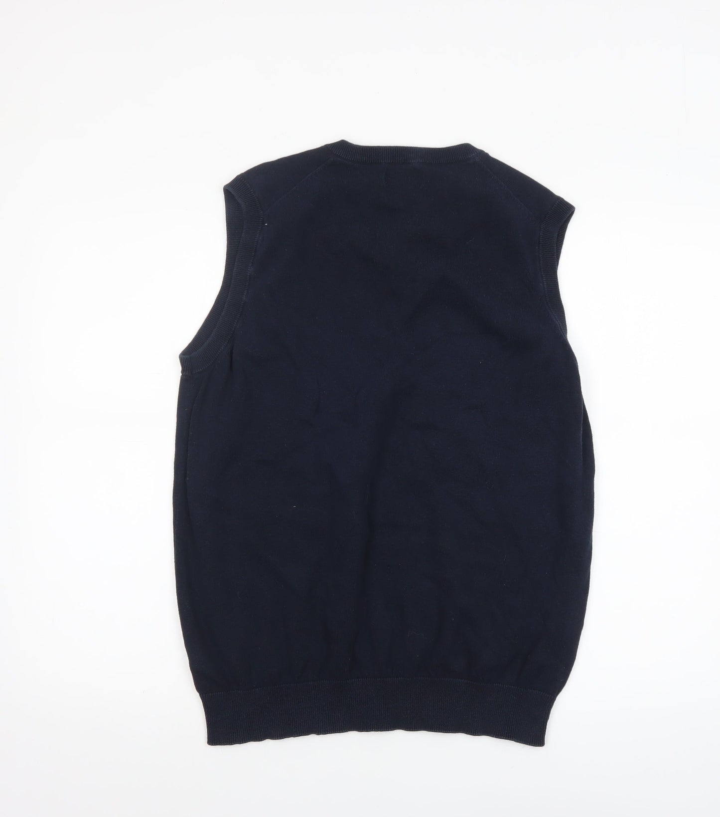 Mens UK Size M Lincoln Blue Vest Jumper