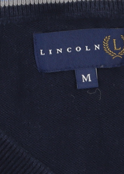 Mens UK Size M Lincoln Blue Vest Jumper