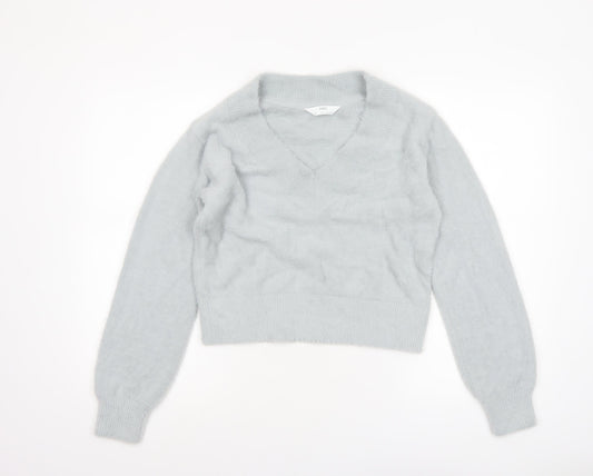 Womens UK Size XS Marks and Spencer Grey Pullover Jumper