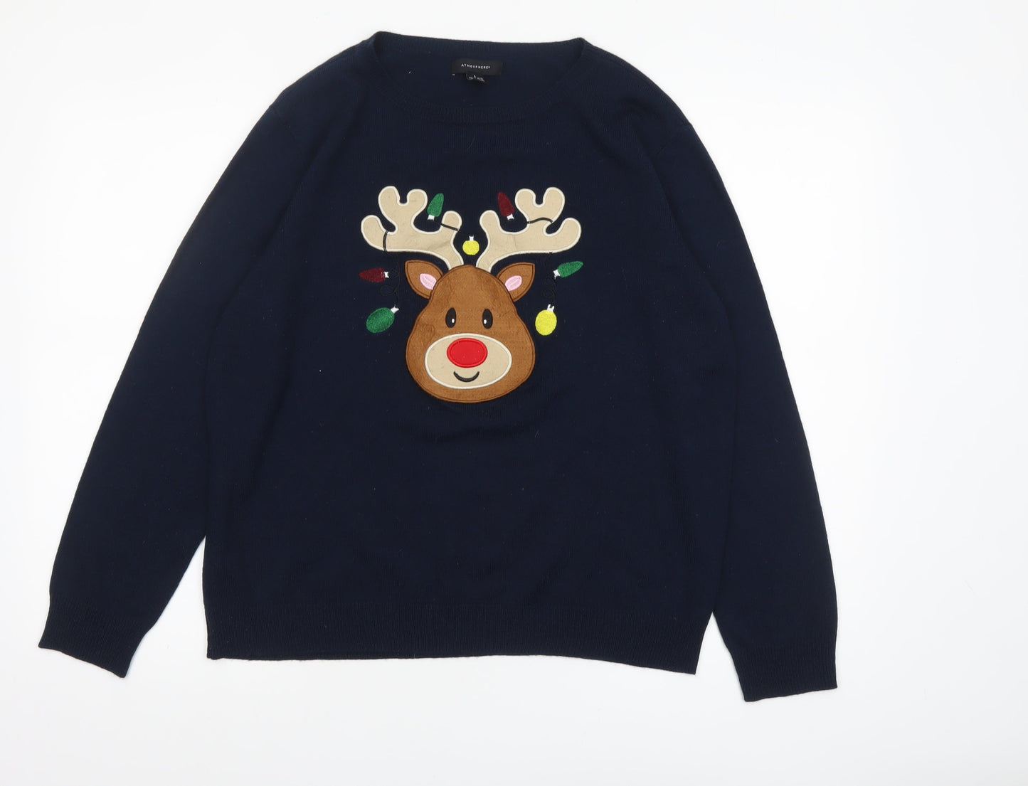 Womens UK Size L Atmosphere Navy Pullover Jumper