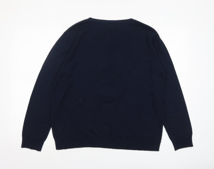 Womens UK Size L Atmosphere Navy Pullover Jumper