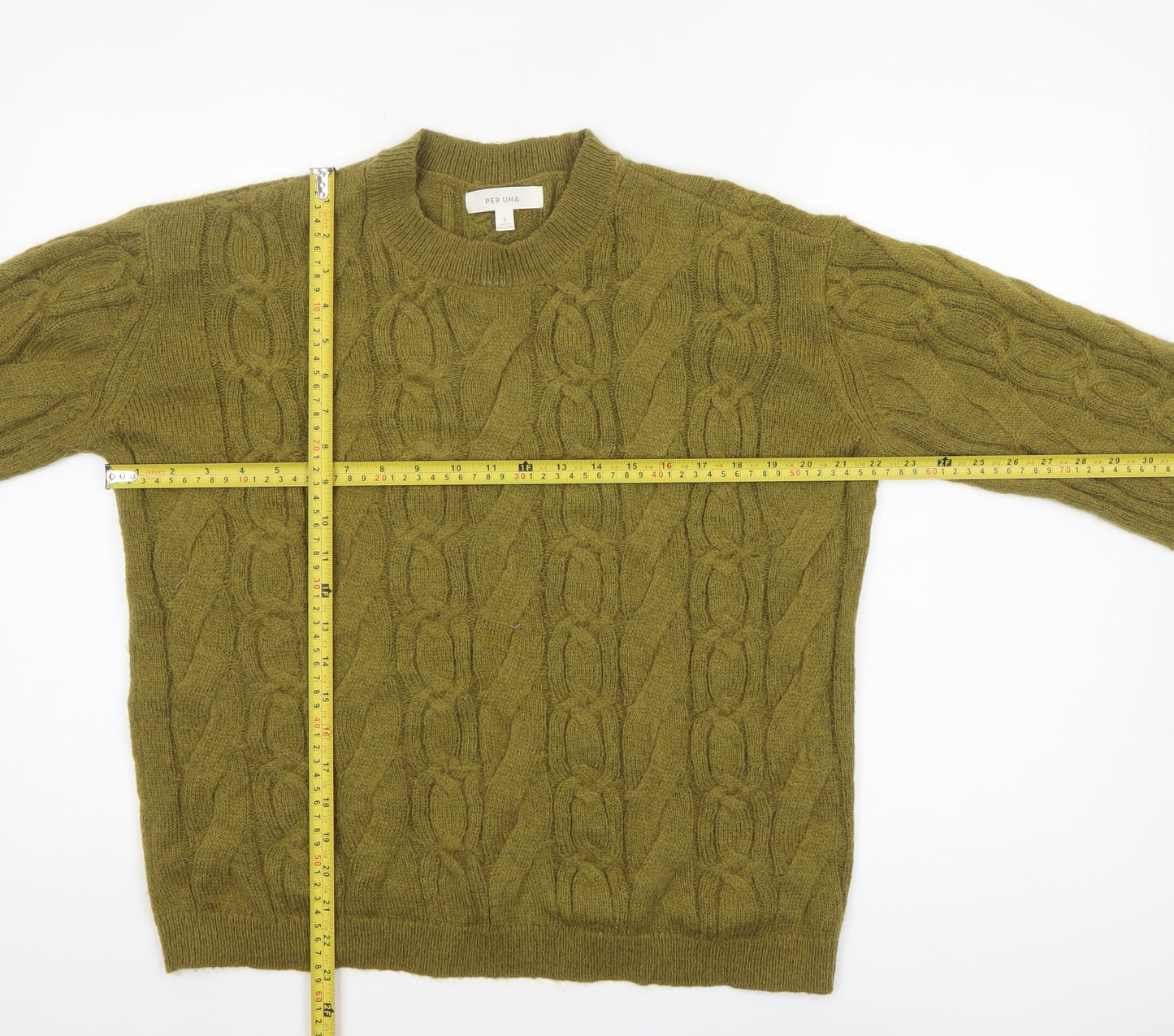 Womens UK Size S Marks and Spencer Green Pullover Jumper