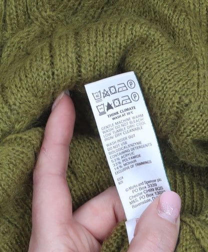Womens UK Size S Marks and Spencer Green Pullover Jumper