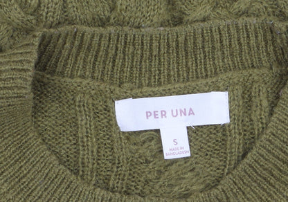 Womens UK Size S Marks and Spencer Green Pullover Jumper