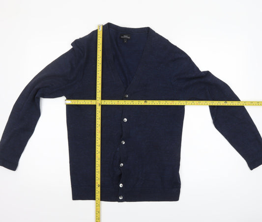 Mens UK Size S NEXT Blue Cardigan Jumper
