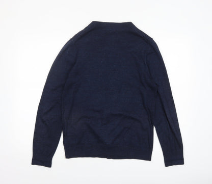 Mens UK Size S NEXT Blue Cardigan Jumper