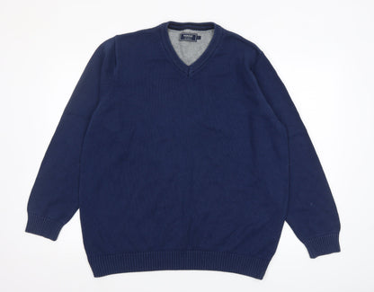 Mens UK Size L Maine New England Blue Pullover Jumper