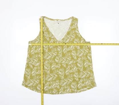 Womens UK Size 2XL Encuentro Green Camisole Tank