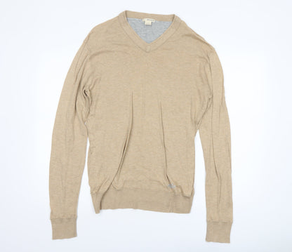 Mens UK Size L DKNY JEANS Beige Pullover Jumper