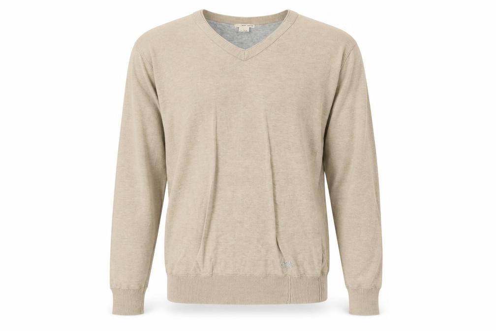 Mens UK Size L DKNY JEANS Beige Pullover Jumper