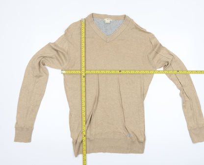 Mens UK Size L DKNY JEANS Beige Pullover Jumper