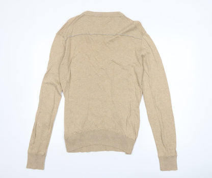 Mens UK Size L DKNY JEANS Beige Pullover Jumper