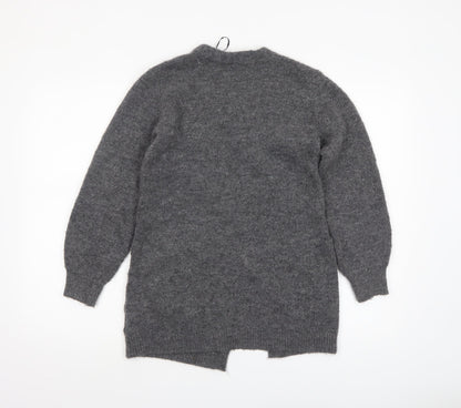 Girls UK Size 9-10 Years H&M Grey Cardigan Jumper