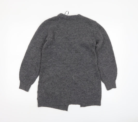 Girls UK Size 9-10 Years H&M Grey Cardigan Jumper