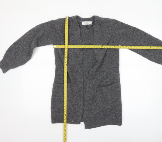 Girls UK Size 9-10 Years H&M Grey Cardigan Jumper