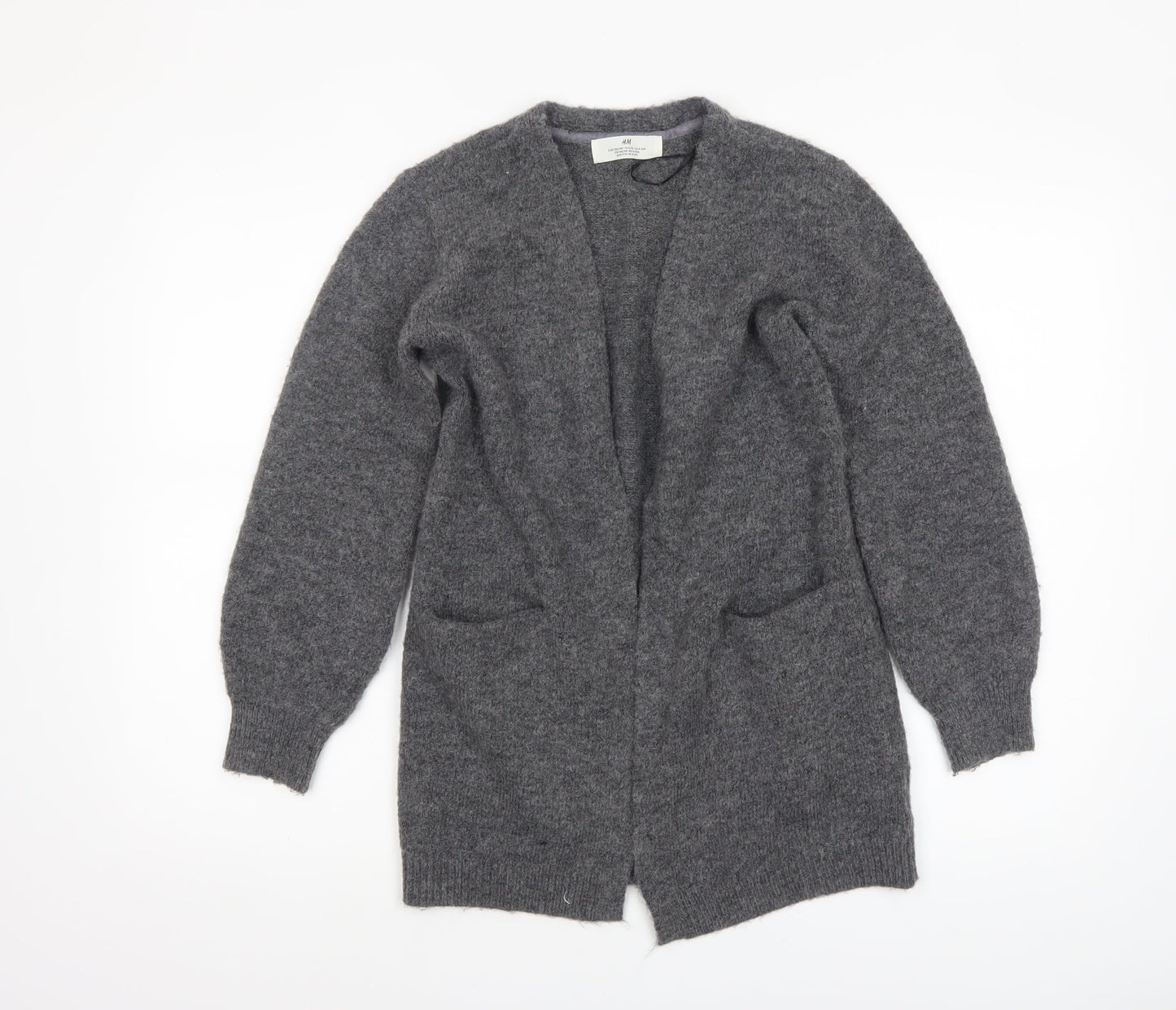 Girls UK Size 9-10 Years H&M Grey Cardigan Jumper