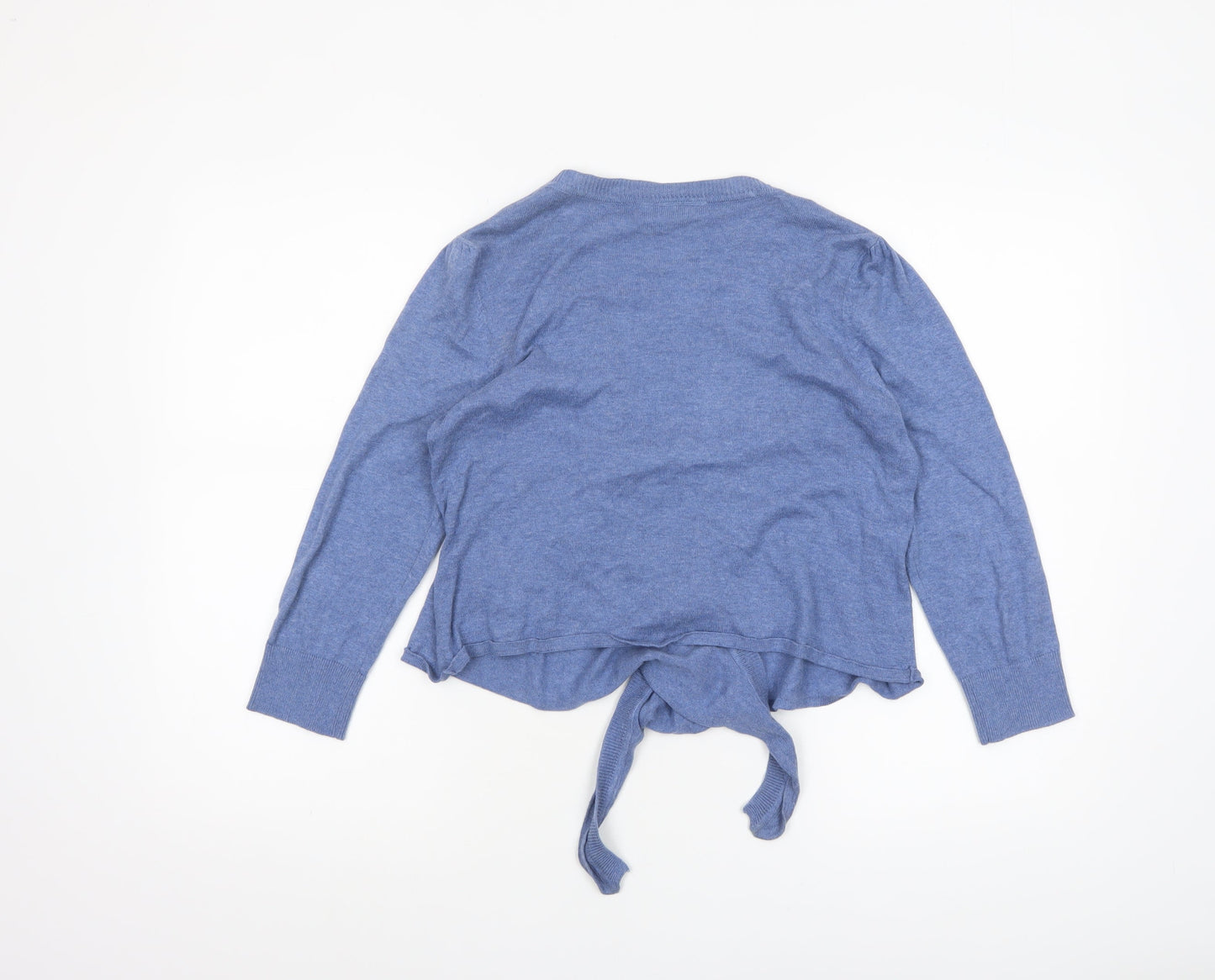Womens UK Size 14 New Look Blue Wrap Jumper