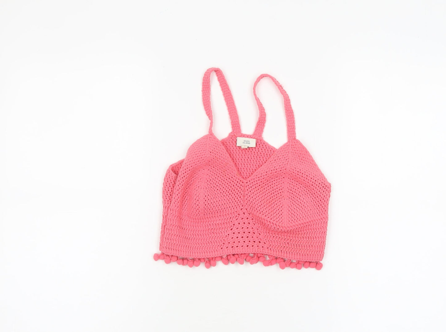 Womens UK Size 8 River Island Pink Camisole Tank