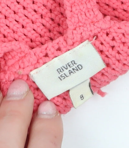 Womens UK Size 8 River Island Pink Camisole Tank