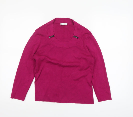 Womens UK Size M Precis Petite Pink Pullover Jumper