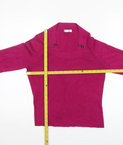 Womens UK Size M Precis Petite Pink Pullover Jumper