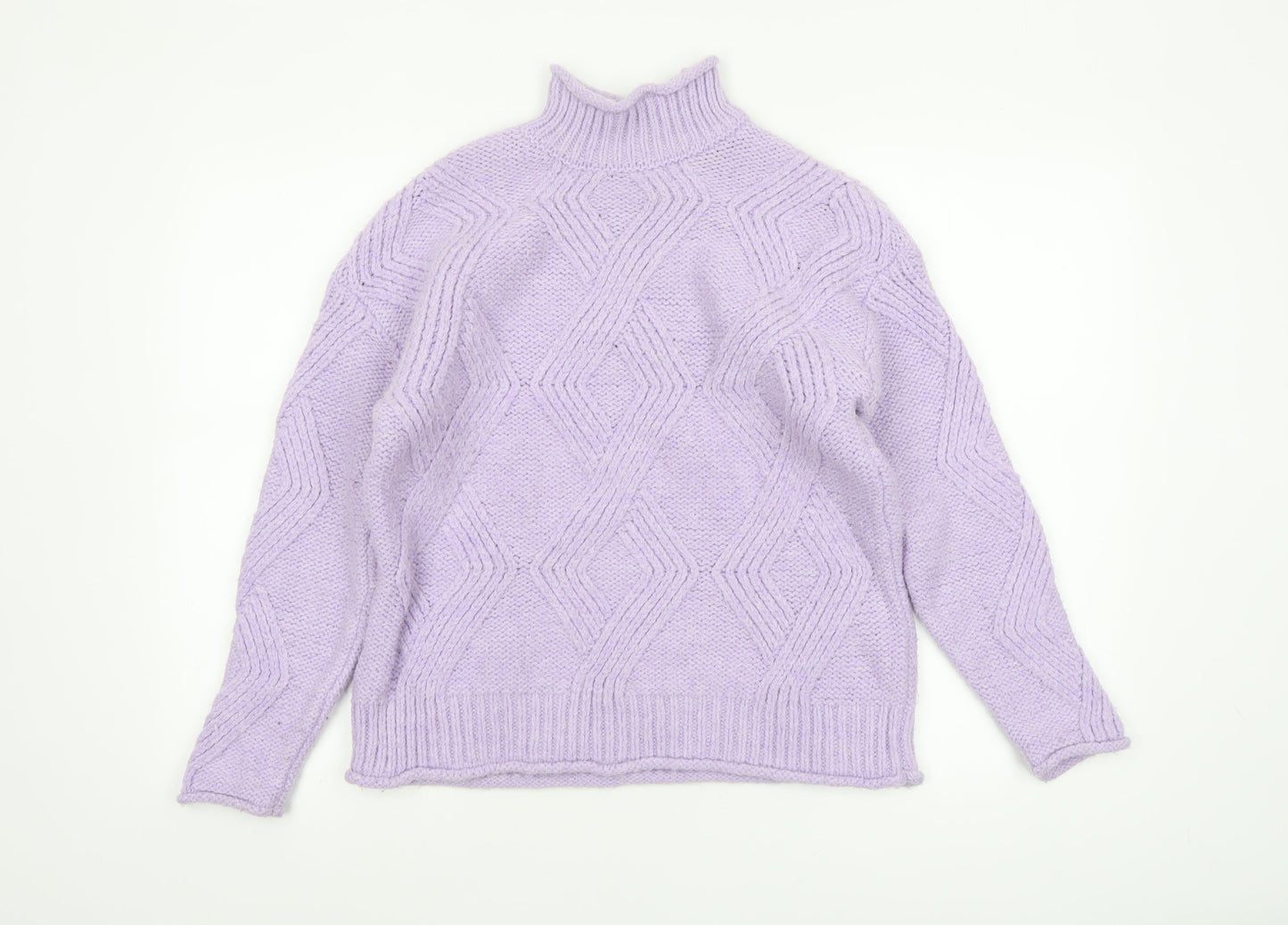 Womens UK Size S Marks and Spencer Purple Pullover Jumper
