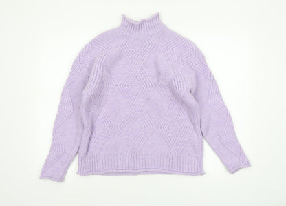 Womens UK Size S Marks and Spencer Purple Pullover Jumper