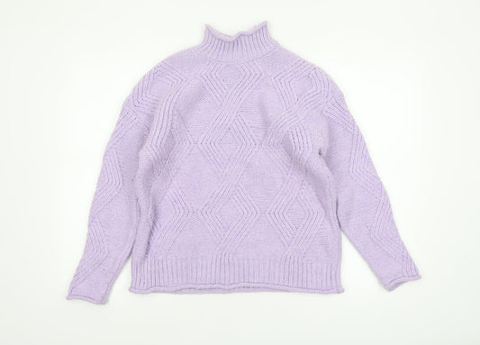 Womens UK Size S Marks and Spencer Purple Pullover Jumper