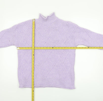 Womens UK Size S Marks and Spencer Purple Pullover Jumper