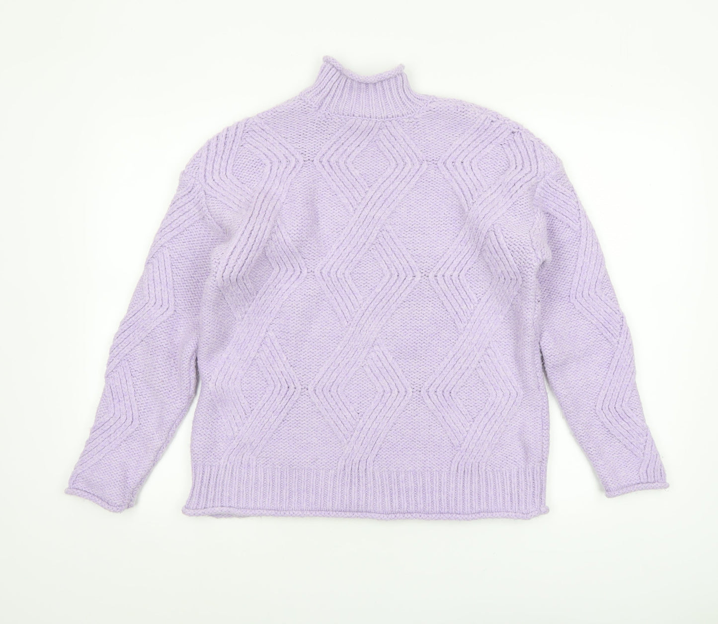 Womens UK Size S Marks and Spencer Purple Pullover Jumper