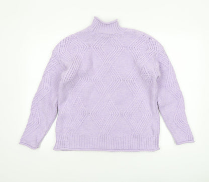 Womens UK Size S Marks and Spencer Purple Pullover Jumper