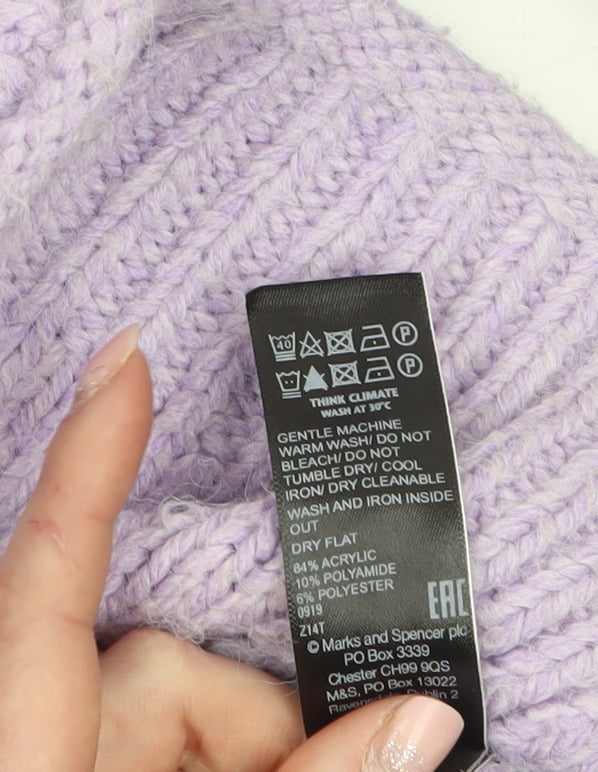 Womens UK Size S Marks and Spencer Purple Pullover Jumper