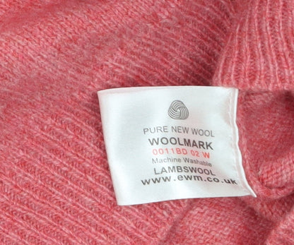 Womens UK Size L EWM Pink Pullover Jumper