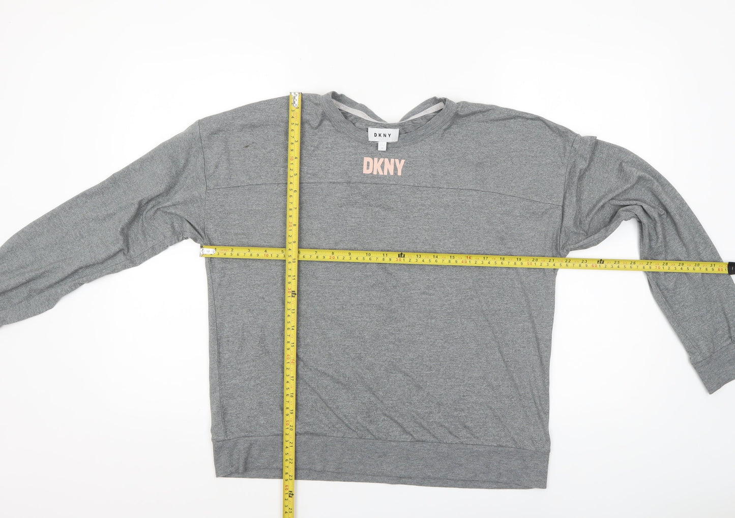 Womens UK Size M DKNY Grey Jersey T-Shirt