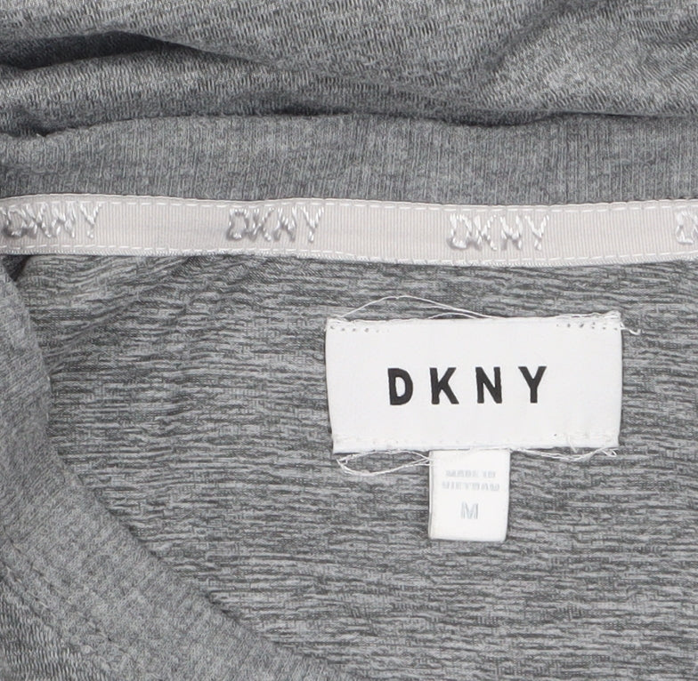 Womens UK Size M DKNY Grey Jersey T-Shirt