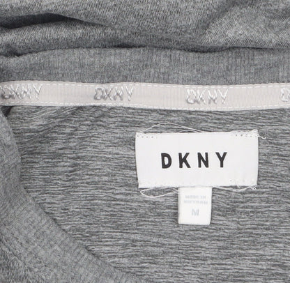 Womens UK Size M DKNY Grey Jersey T-Shirt