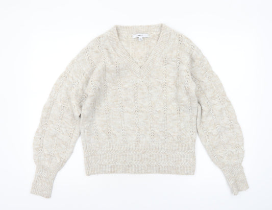 Womens UK Size XS NEXT Beige Pullover Jumper