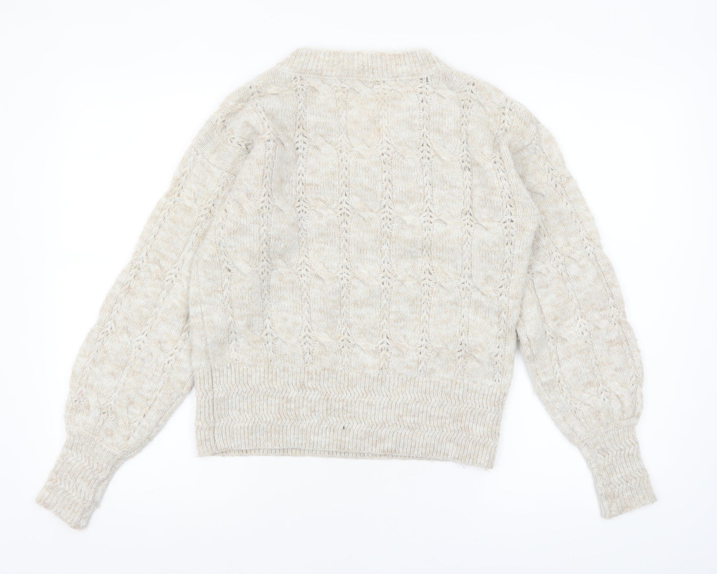 Womens UK Size XS NEXT Beige Pullover Jumper