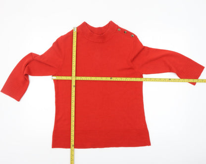 Womens UK Size 14 Marks and Spencer Red Pullover Jumper
