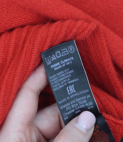 Womens UK Size 14 Marks and Spencer Red Pullover Jumper