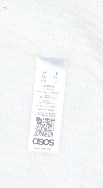 Womens UK Size 6 ASOS Ivory Cardigan Jumper