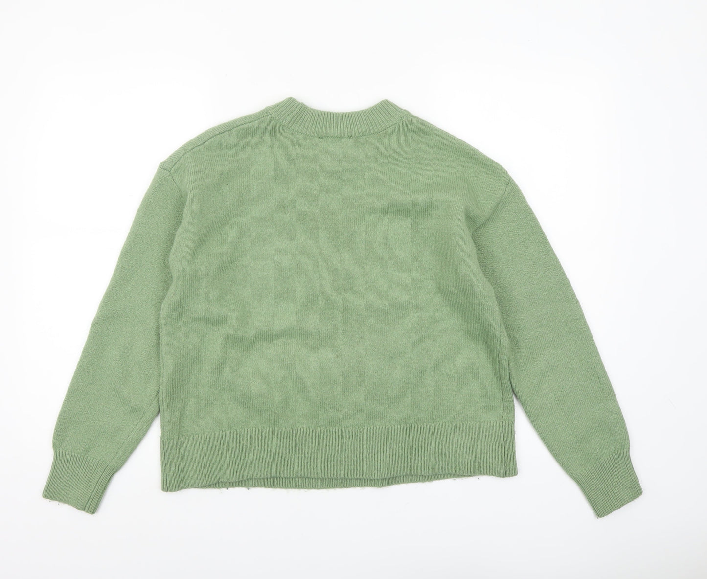 Womens UK Size S New Look Green Pullover Jumper