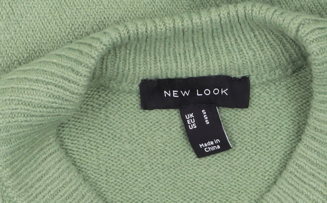Womens UK Size S New Look Green Pullover Jumper