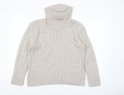 Womens UK Size L Sugar Crisp Beige Pullover Jumper