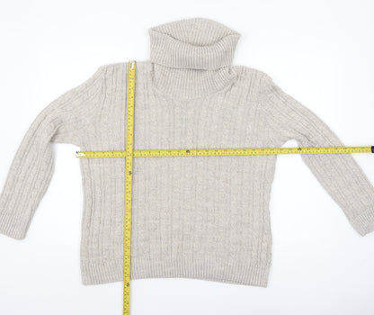 Womens UK Size L Sugar Crisp Beige Pullover Jumper